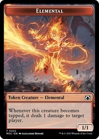 Elemental Faerie Double sided Token (22 // 11) - Commander: March of the Machine