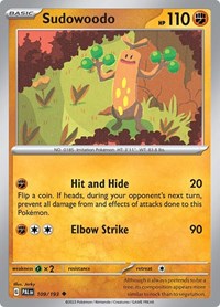 Sudowoodo (109/193) - SV02: Paldea Evolved