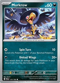 Murkrow (131/193) - SV02: Paldea Evolved