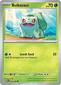Bulbasaur 001 165 (001/165) - SV: Scarlet & Violet 151