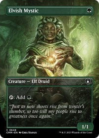 Elvish Mystic Borderless (648) - Commander Masters