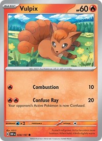 Vulpix (028/197) - SV03: Obsidian Flames