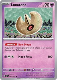 Lunatone (092/197) - SV03: Obsidian Flames