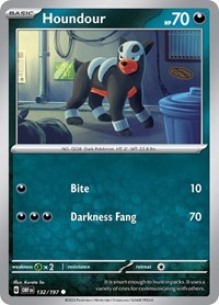 Houndour 132 197 (132/197) - SV03: Obsidian Flames
