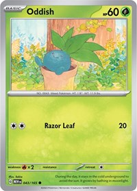 Oddish (043/165) - SV: Scarlet & Violet 151