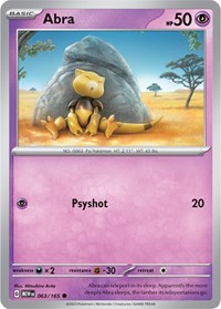 Abra (063/165) - SV: Scarlet & Violet 151
