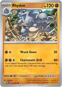 Rhydon (112/165) - SV: Scarlet & Violet 151