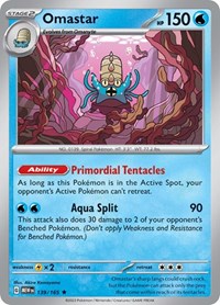 Omastar (139/165) - SV: Scarlet & Violet 151