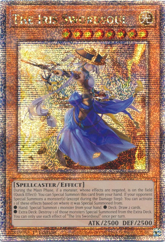 The Iris Swordsoul [RA01-EN023] Quarter Century Secret Rare