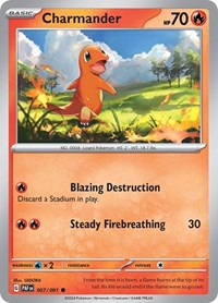 Charmander 007 091 (007/091) - SV: Paldean Fates