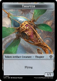 Thopter Treasure Double Sided Token (27 // 18) - Commander: Outlaws of Thunder Junction