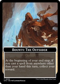 Bounty The Outsider Bounty Rules Double Sided Token (36) - Commander: Outlaws of Thunder Junction