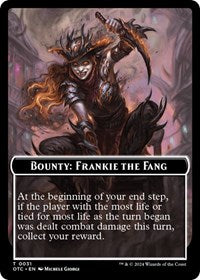 Bounty Frankie the Fang Bounty Rules Double Sided Token (31) - Commander: Outlaws of Thunder Junction