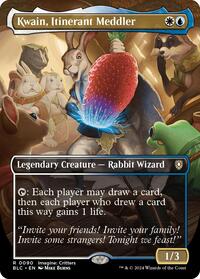 Kwain Itinerant Meddler Borderless (90) - Commander: Bloomburrow