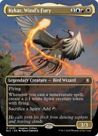 Kykar Winds Fury Borderless (91) - Commander: Bloomburrow