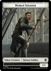 Human Soldier Wolf 0035 Double Sided Token (7 // 35) - Commander: Bloomburrow