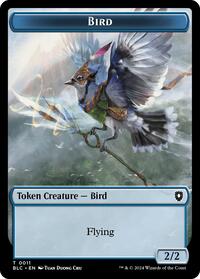 Bird 0011 Fish Double Sided Token (11 // 7) - Commander: Bloomburrow
