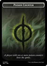 Poison Counter Rabbit Double Sided Token (41 // 3) - Commander: Bloomburrow