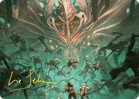 Valgavoths Onslaught Art Card Gold Stamped Signature (16) - Art Series: Duskmourn: House of Horror