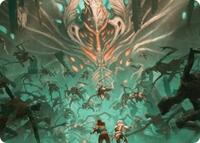 Valgavoths Onslaught Art Card (16) - Art Series: Duskmourn: House of Horror