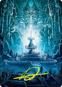 Island Art Card Gold Stamped Signature (28) - Art Series: Duskmourn: House of Horror