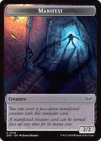 Toy Manifest Double Sided Token (7 // 18) - Duskmourn: House of Horror - Back