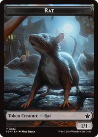 Rat 0014 Zombie Double Sided Token (14 // 15) - Foundations