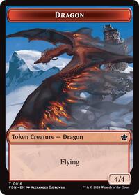 Dragon 0016 Dragon 0017 Doubled Sided Token (16 // 17) - Foundations