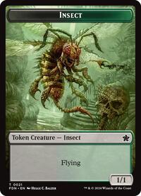 Zombie Insect Doubled Sided Token (15 // 21) - Foundations - Back
