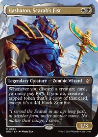 Hashaton Scarabs Fist Borderless (1) - Commander: Aetherdrift