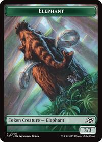 Elephant Zombie 0003 Double Sided Token (6 // 3) - Aetherdrift