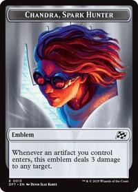 Emblem Chandra Spark Hunter Vehicle Double Sided Token (13 // 12) - Aetherdrift