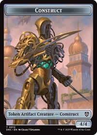 Construct Golem 0013 Double Sided Token (12 // 13) - Commander: Aetherdrift