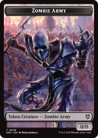 Zombie Army Zombie Warrior Double Sided Token (8 // 9) - Commander: Aetherdrift