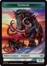 Elephant Treasure Double Sided Token (14 // 16) - Tarkir: Dragonstorm