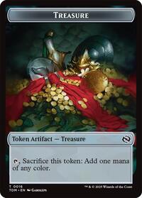 Zombie Druid Treasure Double Sided Token (10 // 16) - Tarkir: Dragonstorm - Back