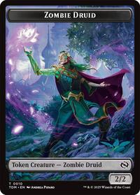 Zombie Druid Treasure Double Sided Token (10 // 16) - Tarkir: Dragonstorm
