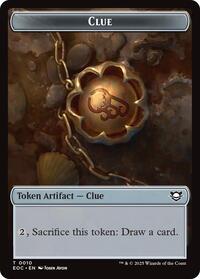 Clue Beast 0005 Double Sided Token (10 // 5) - Commander: Edge of Eternities