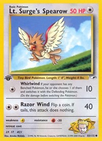 Lt Surges Spearow 83 (083/132) - Gym Heroes