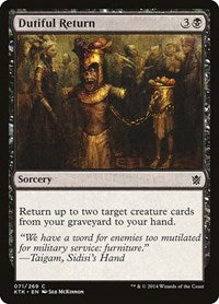 Dutiful Return (71) - Khans of Tarkir