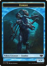Fish Zombie 011 Double Sided Token (8 // 11) - Commander 2014 - Back