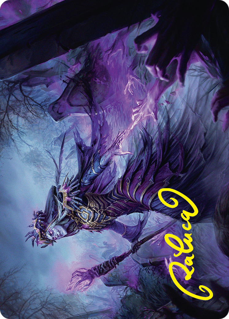 Zul Ashur, Lich Lord Art Card (10/54) (Gold-Stamped Signature) [Foundations Art Series]