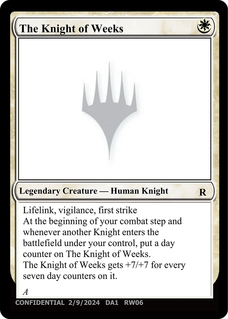 The Knight of Weeks [Unknown Event]