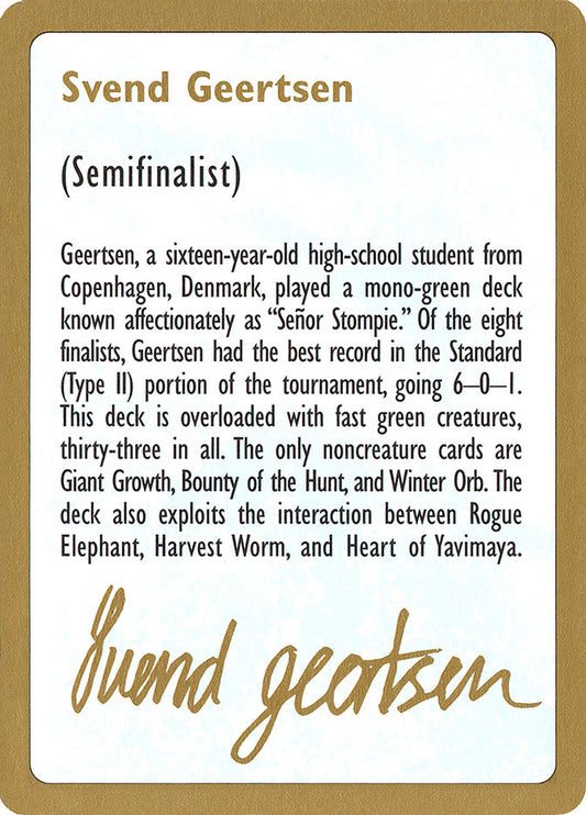 Svend Geertsen Bio [World Championship Decks 1997]