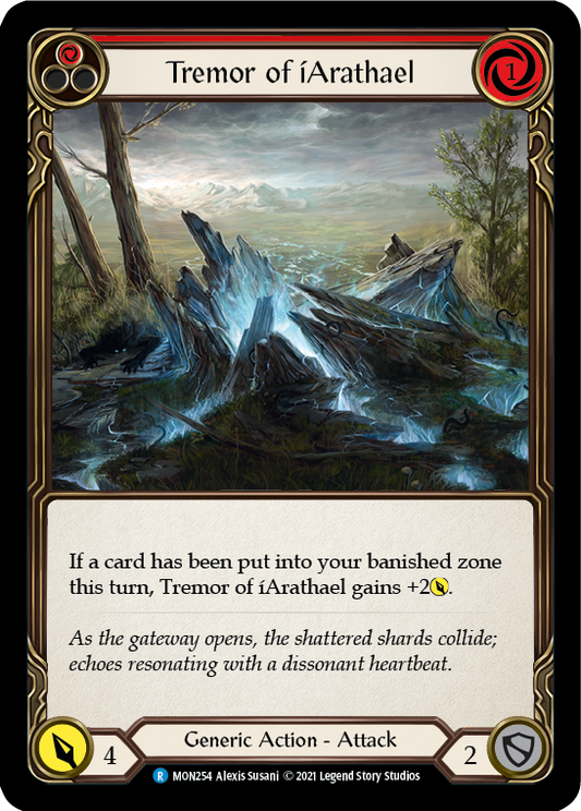 Tremor of iArathael (Red) [MON254-RF] (Monarch)  1st Edition Rainbow Foil