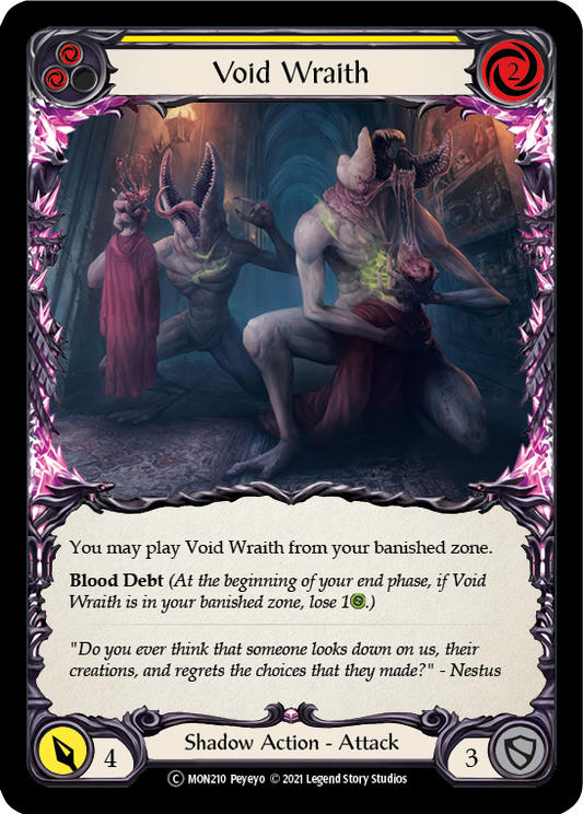 Void Wraith (Yellow) [U-MON210-RF] (Monarch Unlimited)  Unlimited Rainbow Foil