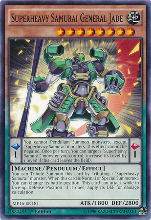 Superheavy Samurai General Jade [MP16-EN181] Common