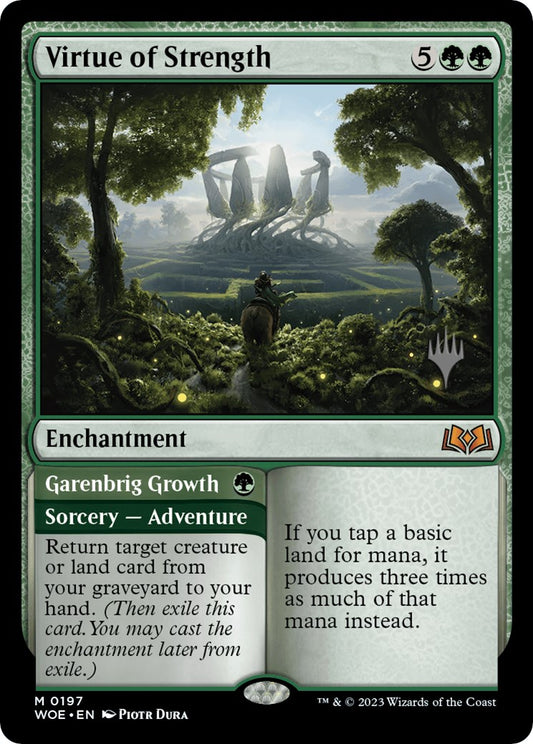 Virtue of Strength // Garenbrig Growth (Promo Pack) [Wilds of Eldraine Promos]