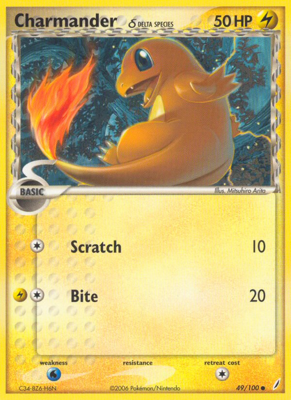 Charmander (49/100) (Delta Species) [EX: Crystal Guardians]