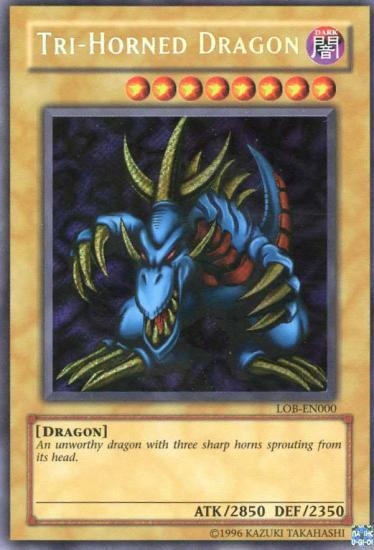 Tri-Horned Dragon [LOB-EN000] Secret Rare